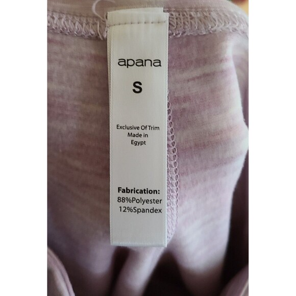 Apana High Waisted Leggings Womens Size Small Light Pink Purple Stretch Pockets - Picture 5 of 5